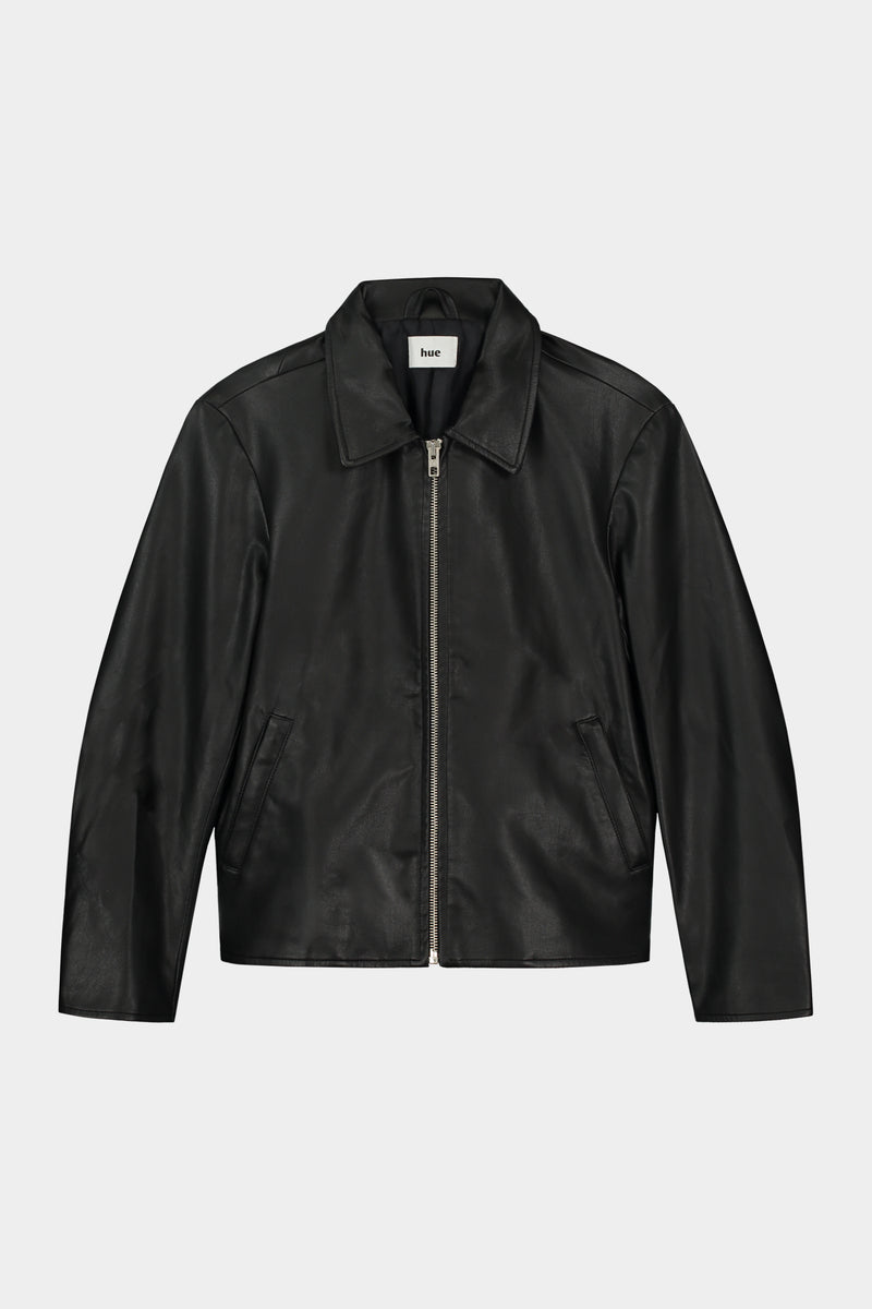 Clane egg fake leather jacket